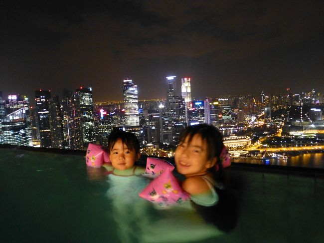 足が届いていませんが楽しそうです(笑)<br /><br />ただ、温水プールではないので、夜間は少し寒かったです。