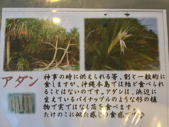 アダンは島特有のものです