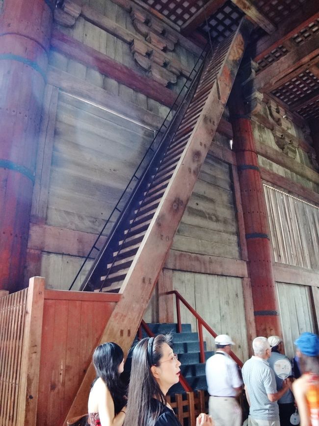 この急勾配の階段！<br />建物の高さを伺わせます。