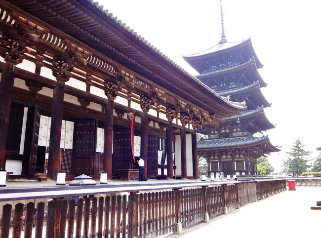 当時大陸から伝えられた建築様式で築造されたもの。<br />高度な木造建築技術が使われてます。<br /><br />