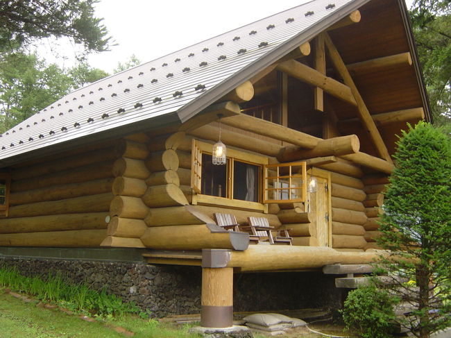 ログハウス、ここの施設ではただ一棟だけ