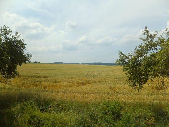 7/18　14：55（チェコ時間）<br />引き続きバスの旅〜。<br /><br />都市から都市へ移る時、<br />バスから見える風景も<br />楽しみのひとつになっていまして。<br />酔わない時はぼぅっと見るのも<br />好きな時間だったりします。<br />気付くと寝ていること多いですが（笑）