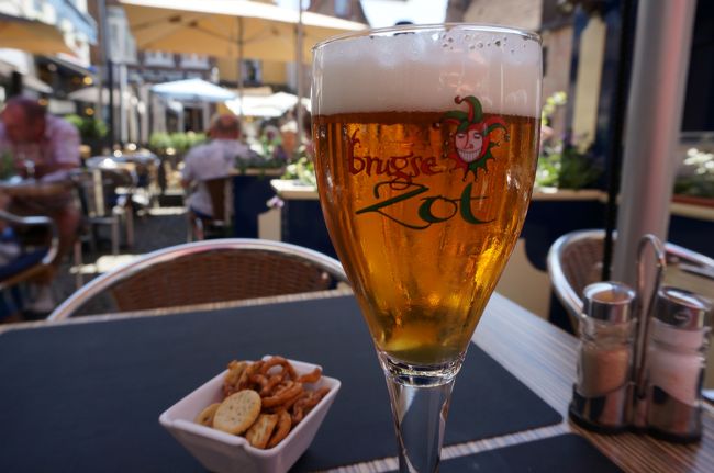 ベルギービール何回目？ｗ<br />ブリュージュゾット。<br />飲みやすくておいしかった。<br /><br />ピエロの絵。<br />