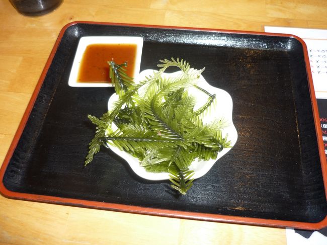 これが、とても美味しかったです。<br />味は海ぶどうに似ているのですが、またじがった食感でした。<br />名前は、海のエンジェルだったかな？