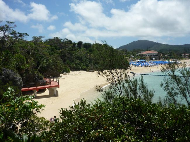 ビーチへ向かう途中。