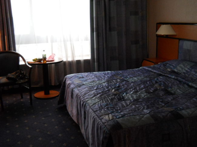 ２３階の部屋だが一人では広い広い。<br /><br />お湯も出るし水圧も悪くない。<br /><br />が、エアコンはない、ヨーロッパと言えばたいていがそう。