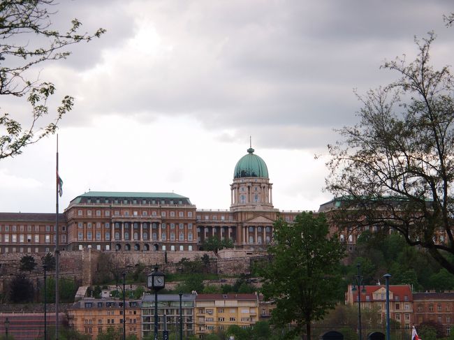 ドナウ川の向こう岸には、ちょうど王宮が見えますね。