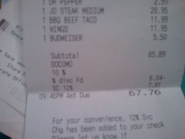 Timのサービスは、素晴らしい！<br />飲み物が少なくなると、おかわりは？って聞いてくれる<br />いろいろなさりげない気遣いがうれしい<br /><br />会計しようとしてレシートを見ると、なぜか10%割り引きになってる<br />『間違えてるよ』と言ったら、 <br />『Birthdayだから、サービスだよ』とTim<br /><br />美味しい料理と素晴らしいサービス、味わえました！<br />