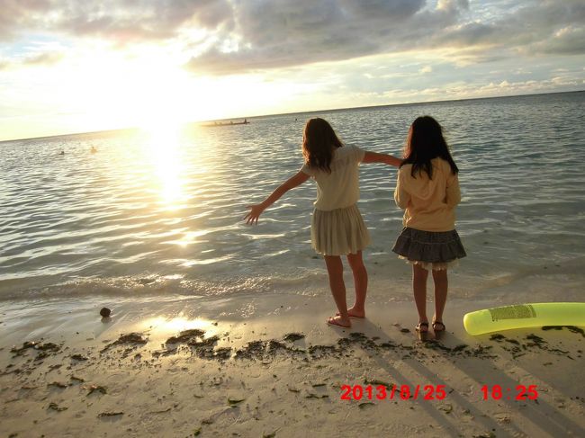 サンセットを観るために、タモンビーチへお散歩<br />