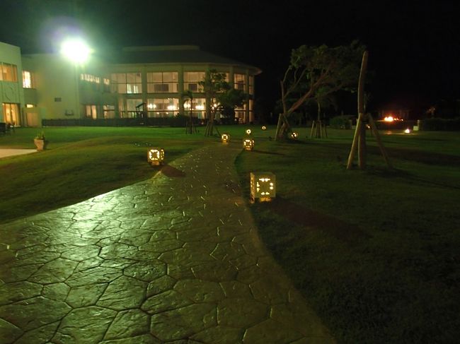 食後のお散歩。<br /><br />ライトアップもキレイ。