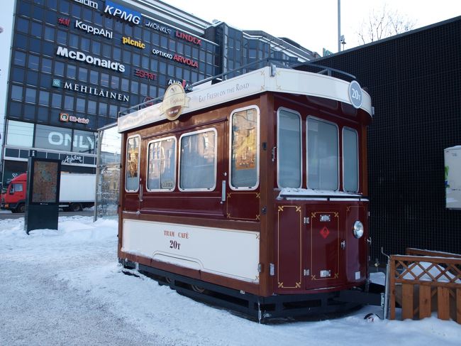 かわいらしいトラムカフェ。