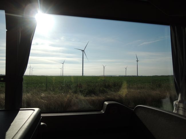 バスの中からの景色。