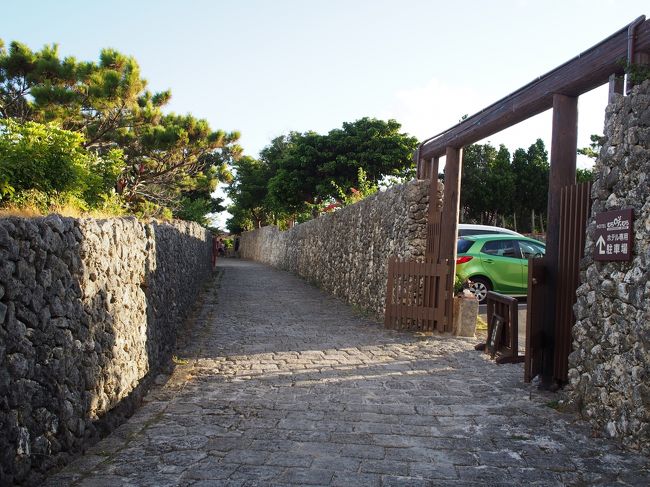 トップシーズンということで、<br />予算の問題より宿泊1泊目は抑えにおさえ、<br />むら咲き村内ホテルの”Hotel むら咲き村”へ。<br /><br />ここが案外良かった♪むら咲き村内ということで、琉球の町並みが再現されていて雰囲気ありあり。琉球石灰岩で埋め尽くされた感じ。<br />朝の散歩は気持ち良かった♪<br /><br />宿舎内も、清潔で広くてとってもよかった。<br />アットホームな感じなので、リゾートホテル好きには向かないかな。<br /><br />