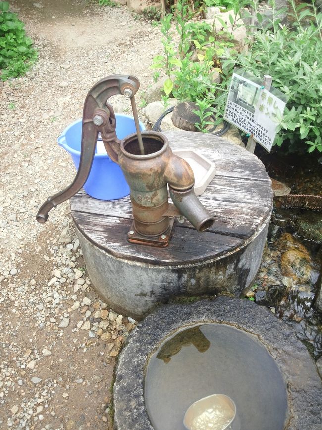   井戸水が・・・ポンプを押して・・・