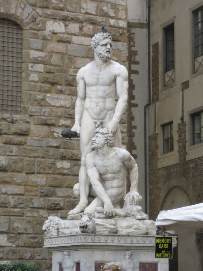 広場でガイドさん待ち<br />多分ウフィツィ美術館の手続きに<br />行っておられるのかと…