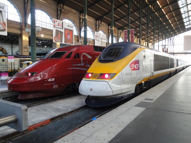 タリスとTGVが並んでいます。