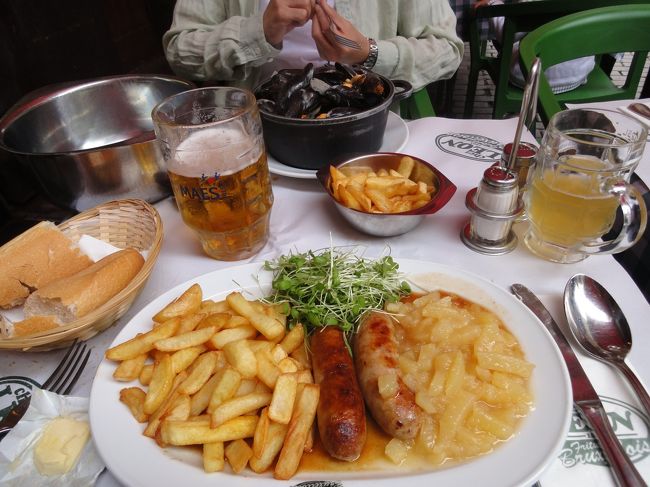 もう１つはビールに合うかなとソーセージを選びましたが、これも美味しく、ブリュッセルの食事は大満足でした。