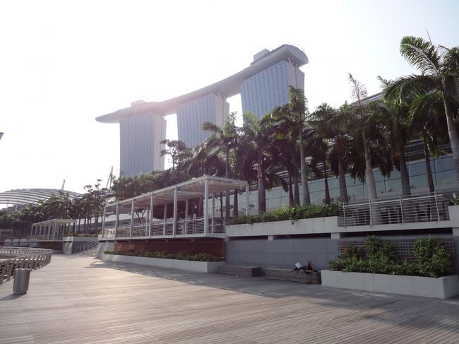 ホテルの対岸にあるマーライオン公園まで散歩。