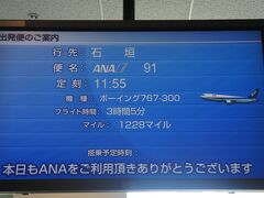 ANA91便で羽田から新石垣空港へ〜♪