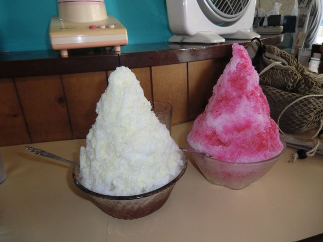 2回目は写真ありませんが、8/5〜8/8まで<br /><br />ここからは3回目の8/23〜8/26まで<br />ダイビング後のかき氷は最高！！<br />千日のかき氷<br />何度食べたことか
