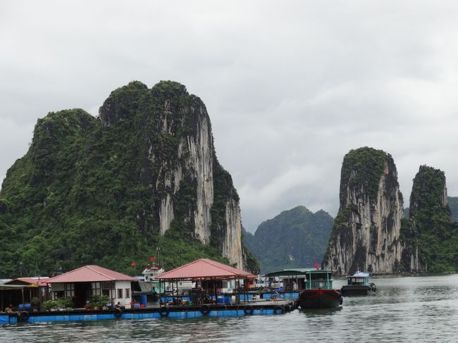ハロン湾には海上生活者がいて、この様な船の家に住んでいました。