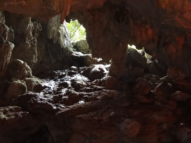 その後クルーズ船はダウゴー島に上陸し、鍾乳洞を見物しました。
