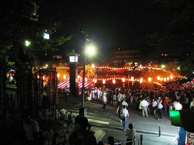 この後、花扇を池に投げ入れる儀が行われていたようでしたが、よく見えませんでした^_^;<br /><br />なので、そそくさと移動…興福寺の南円堂に向かう階段の途中から、猿沢池を振り返ってみました。<br /><br />私が見学していたのは、写真のちょうど右端ぐらいで、すぐ後ろに采女神社がありました。