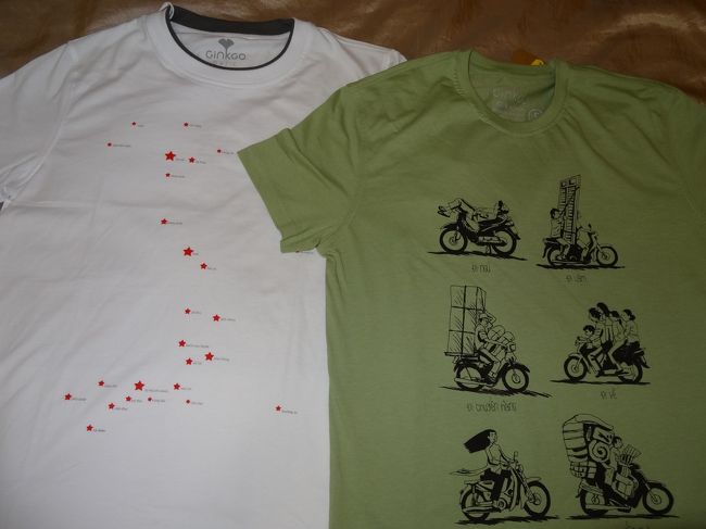 左が310Ｋドン(1550円)べトナムの主要都市<br />右が420Ｋドン(2100円)ベトナムのバイクの典型的な使用例<br />