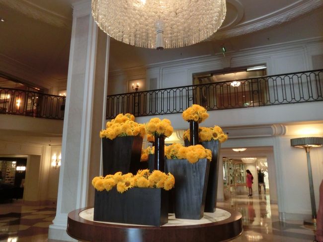 おなかいっぱい、おいしいランチでした。合計８０ドルくらいだったかな。<br />ホテル価格ですよねぇ。<br />こちらはホテルのロビー。<br />なんか天井が低く感じました。ステキなことにはかわりないけど。<br />人さまのホテルなので、あんまり探検とかはしてなくて。<br />せっかく来たんだから、もっと見とけばよかったなぁー。<br />プリティーウーマンの世界・・・この映画って、もうすごい前のですよね。<br />見たのって子供のころだったきがする？