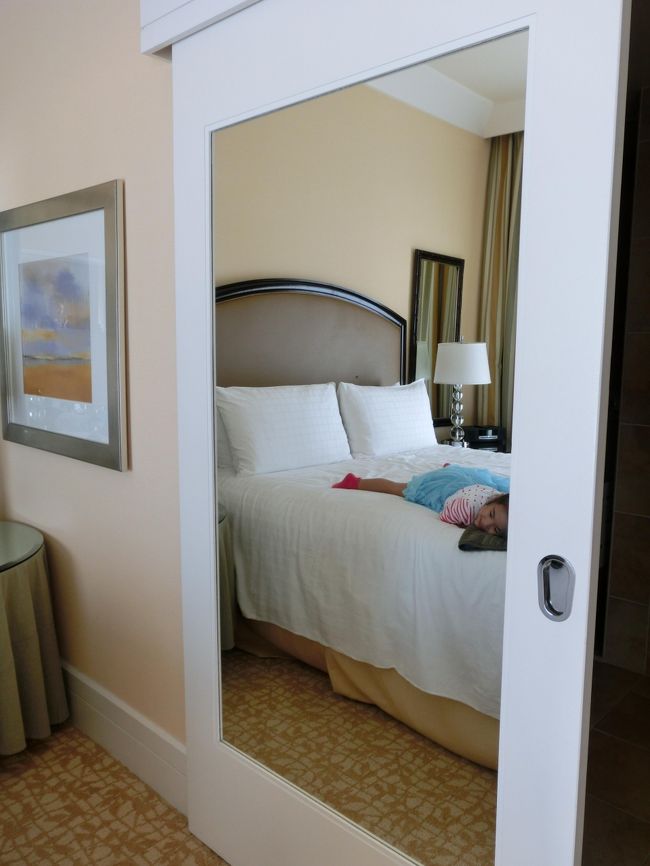 お風呂場のドアは大きな鏡になってます。