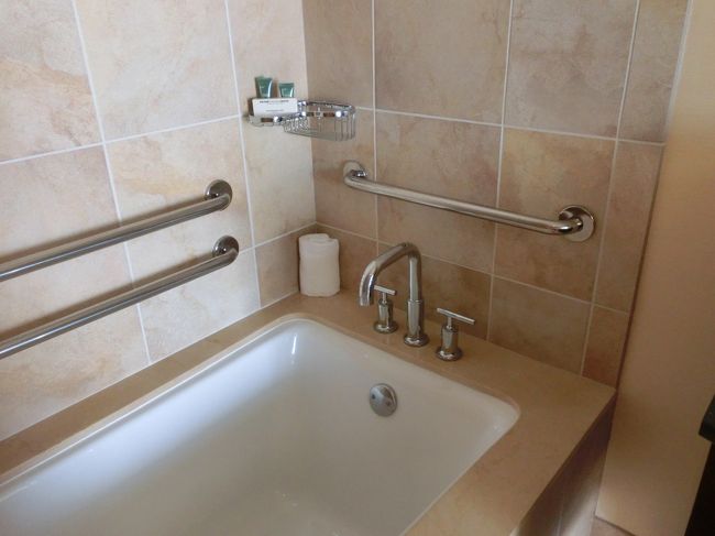 アメニティは、日本でも同じ、グアムでも同じだった<br />緑のやつ。もうヒルトンはどこでもこれなのかしら。<br />まーちゃん用には自宅からいつも使ってるシャンプーを<br />持参しました。