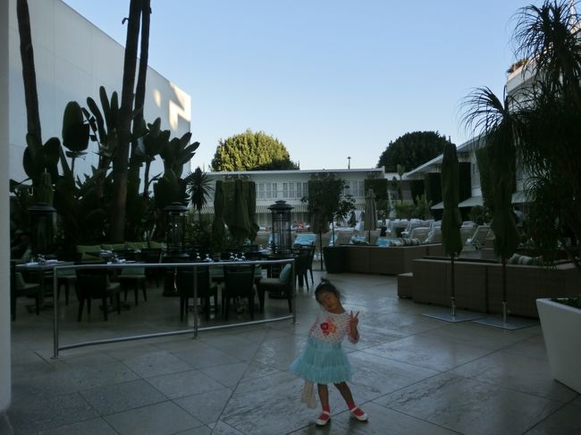 ホテル内をちょっと探検してみます。<br />プールサイドです。