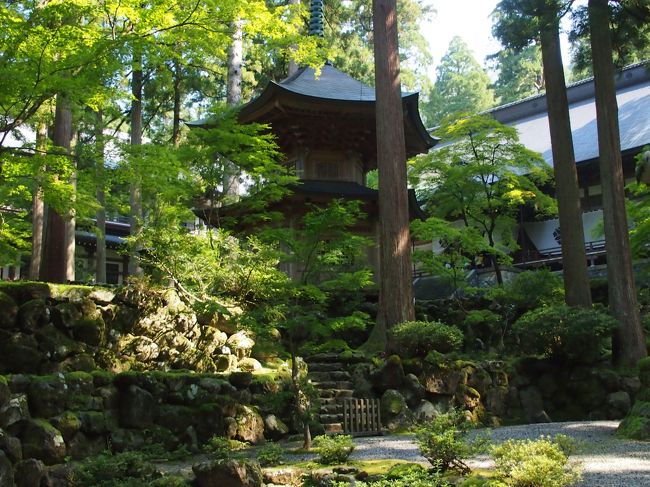 平成八年建立の写経を収める　報恩塔。