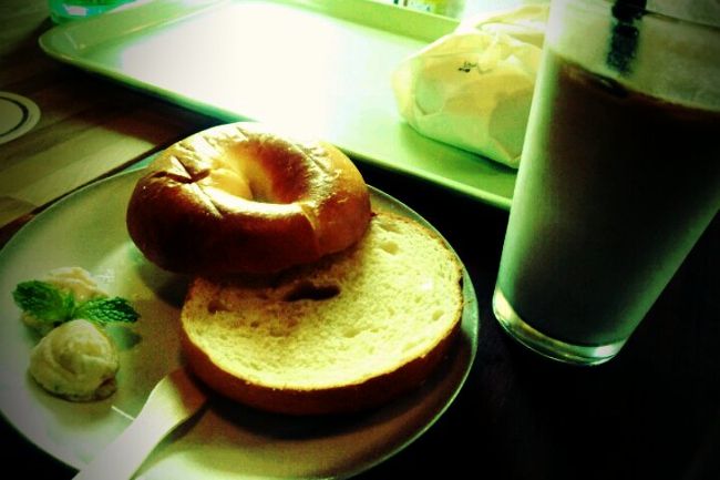 ベーグルを注文しました。