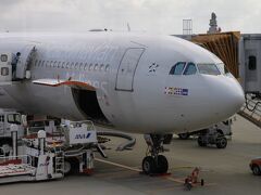 成田空港38番スポットで休憩中のLN-RKF号機。初めてのスカンジナビア航空、1年半ぶりのA340。

スカンジナビア航空と言えば、もう30年近く前、海外出張に行く父を見送りに初めて成田へ行った時に父が搭乗した懐かしいキャリア。当時はB767だったかな。

そういえばこの日、空港内の両替所はどこも大行列だった。3連休の最終日で銀行に行けなかった人が多かったからだろうか。