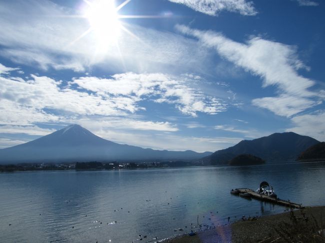先ず河口湖に。