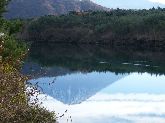 西湖の逆さ富士。