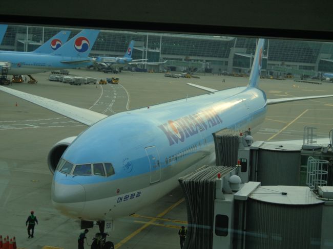 事前座席指定していたんですが，コリアンエアから機体変更のメールが来ました。<br /><br />座席数がずっと多い機体への変更だったので，どんな団体さんが乗ってくるんだと思っていたら。。