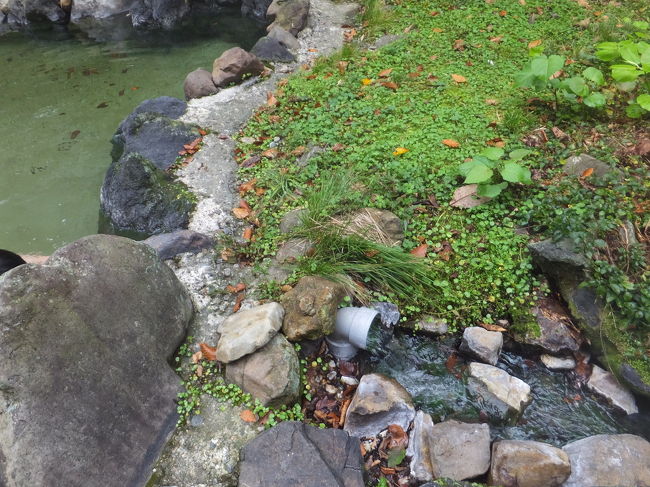 お風呂からどんどん川の方に流れて、川と合流してました。