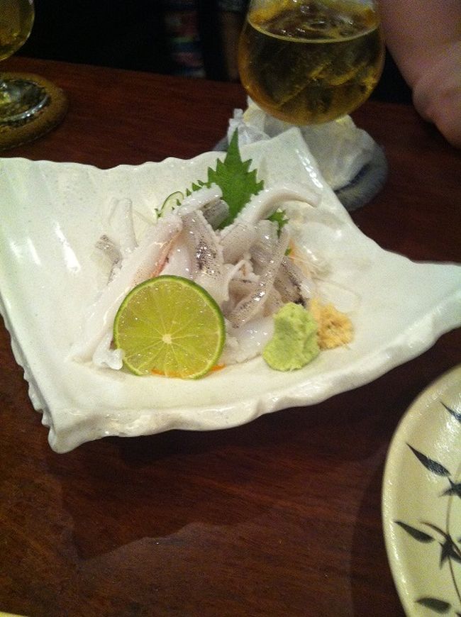 夜は、いつもの居酒屋。<br /><br />イカゲソ、超美味しかった。<br /><br />私が食べたのは、これくらいかな？<br />
