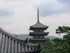 南円堂から見た五重塔。

少し離れてるので小さく見えますね。