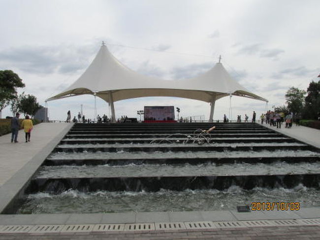 黄浦江に面したイベントスペース。<br />