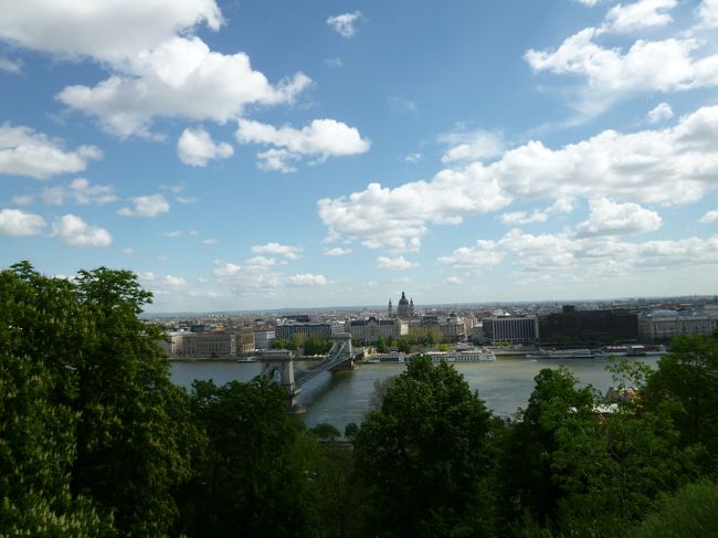 王宮の丘から、くさり橋がきれいに見れます。