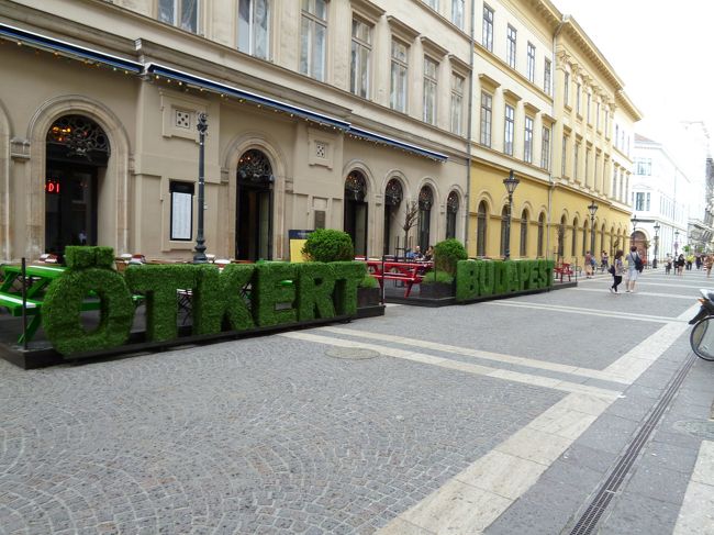 午後はフリータイム。本当はセーチェーニ温泉に行く予定だったのですが、<br />時差ぼけとランチのビールで撃沈…ホテルで寝てしまいました…<br />なので町をぶらぶら・・・<br />おしゃれなカフェ。