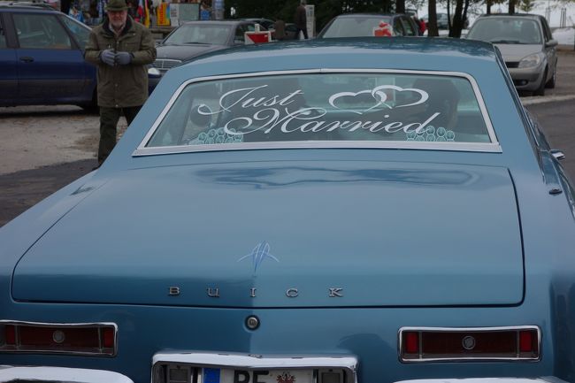 "JUST MARRIED"<br />世界遺産で結婚式出来の???