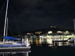 
パーティーではほとんど食事をしなかったため、夕食処を求めて出島ワーフをうろうろ…。

長崎港の夜景、なかなか綺麗でした。

明日はここから軍艦島に向けて出航します！