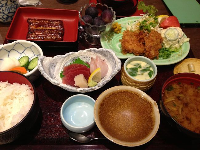 9/13　姫沙羅で夕飯<br /><br />まいう〜<br /><br />この店は、外れがありませんね。<br />鰻、とんかつ、刺身と一通り揃ってます。<br /><br />このまま、妻の両親宅へ。<br />