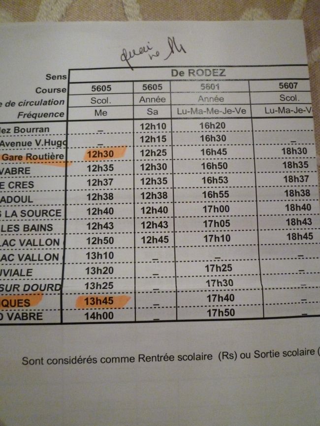 ロデスからコンク行き。