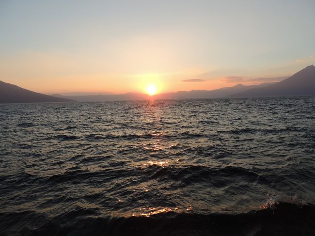 夕焼けです。<br /><br />明日の飛行機で帰ります。