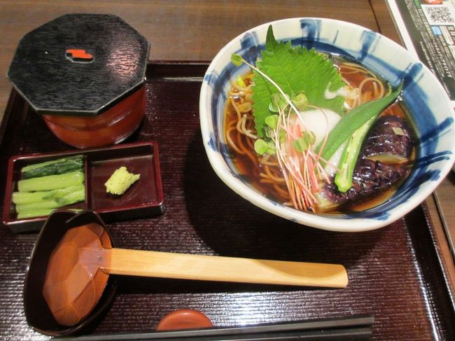 「揚げ茄子ととろろの冷かけそば定食」にしました。<br /><br />この日、結構暑かったんですよね〜。<br />ちなみに、私はかなり暑がりです(笑)